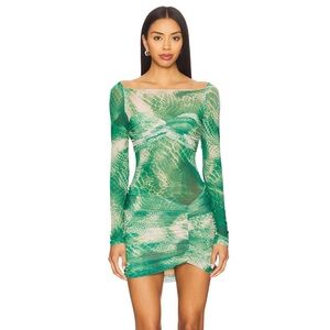 AFRM Vibrant Green Long Sleeve Dress